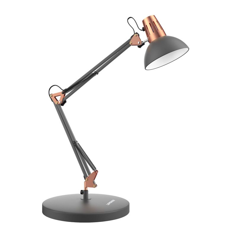 Flexible Swing Arm Table Lamp with Clamp-On Option